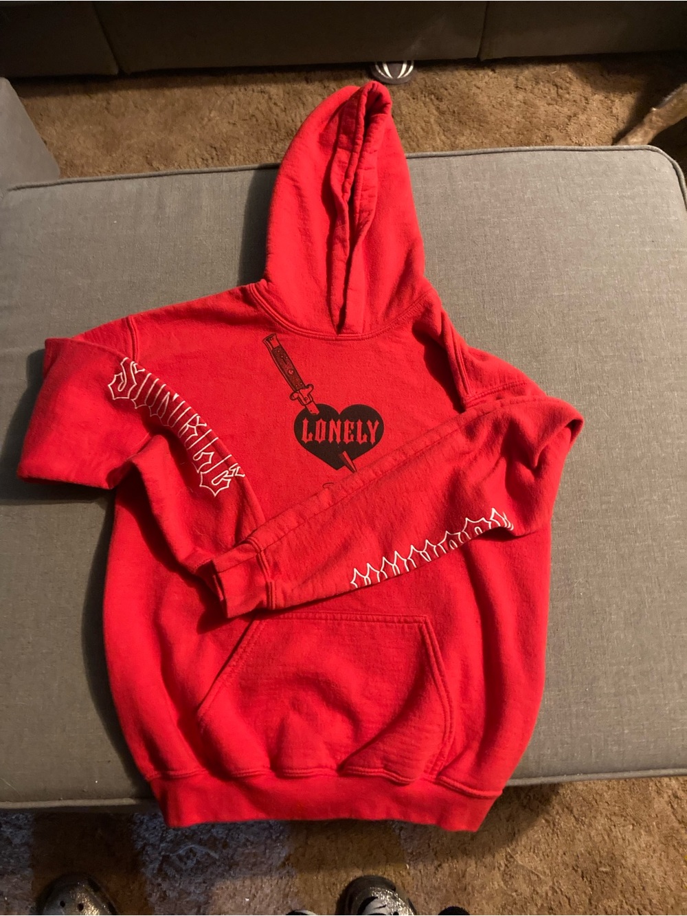 Jake Paul Red Pullover Hoodie with Subtle Logo